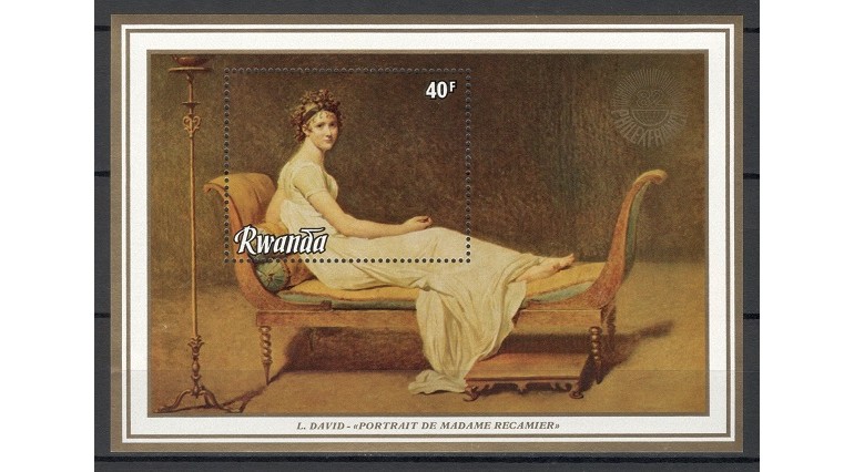 RWANDA 1982 - PICTURA, PORTRETE - BLOC NESTAMPILAT - MNH / pictura871